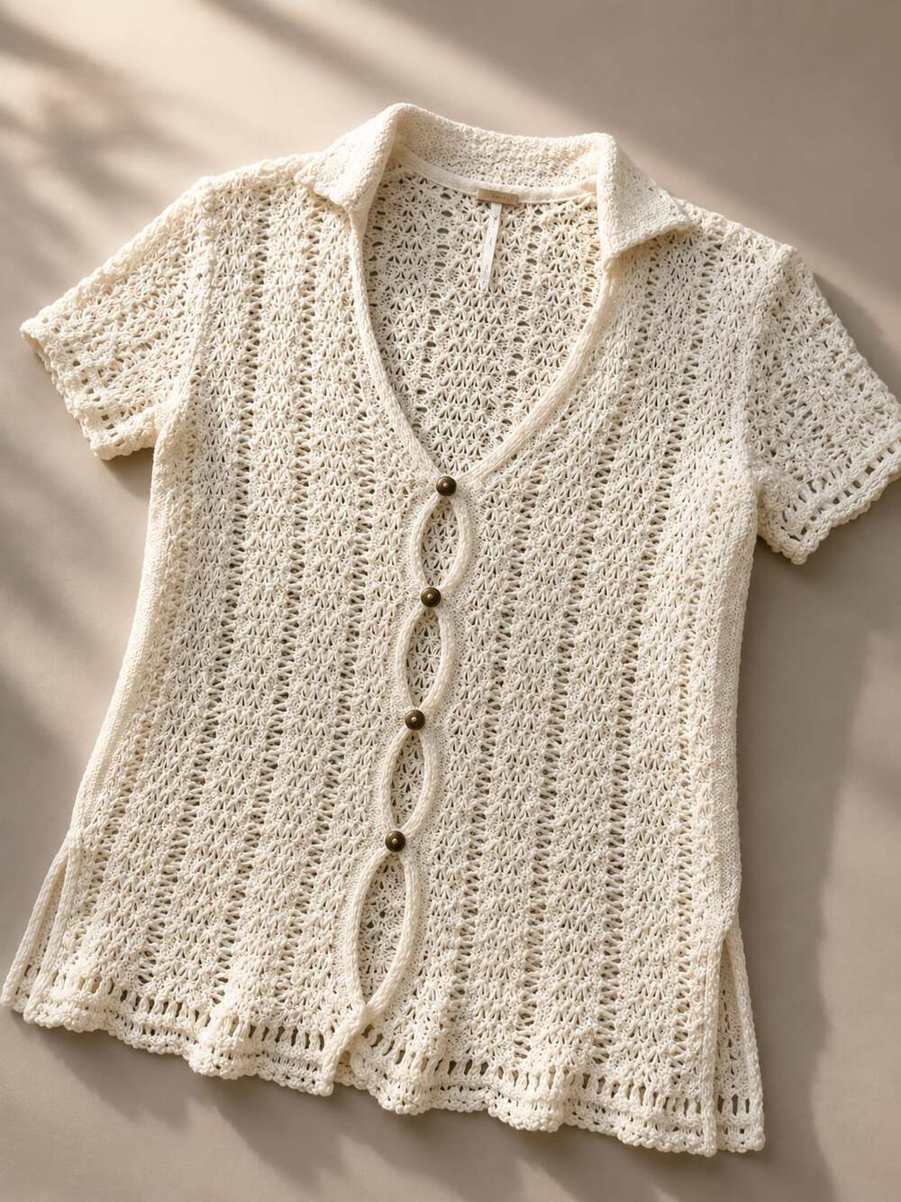 Free people, Off-White Women's Crochet Romper Size XS